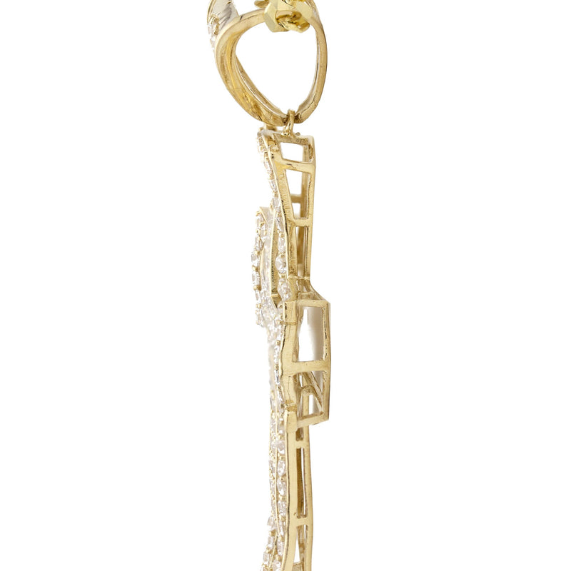 10K Yellow Gold Cross Necklace | Small 15 Grams - Large 46 Grams