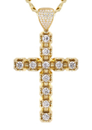 10K Yellow Gold Cross Necklace | Small 10 Grams - Large 26 Grams