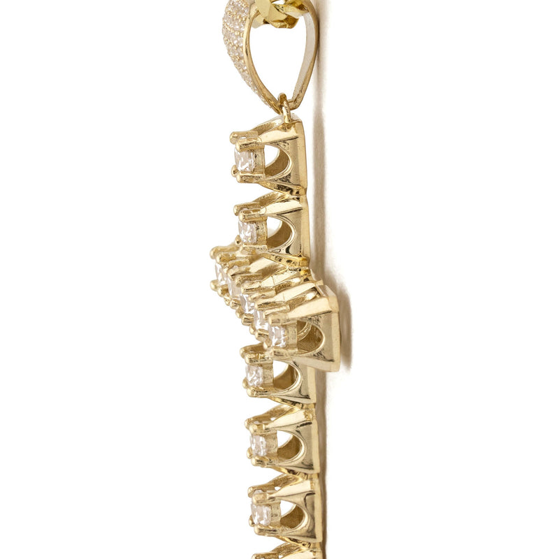 10K Yellow Gold Cross Necklace | Small 10 Grams - Large 26 Grams