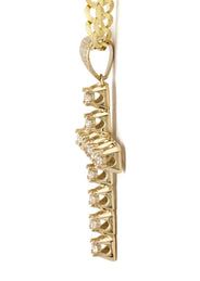10K Yellow Gold Cross Necklace | Small 10 Grams - Large 26 Grams