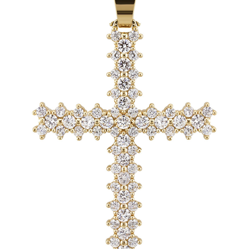 10K Yellow Gold Cross Necklace | Small 10 Grams - Large 28 Grams
