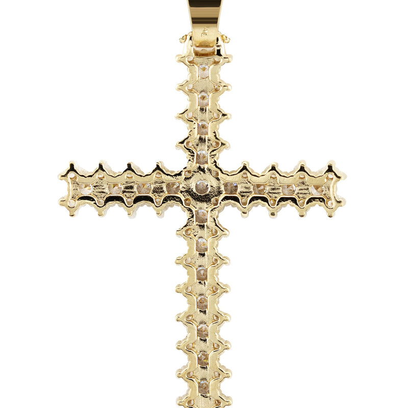 10K Yellow Gold Cross Necklace | Small 10 Grams - Large 28 Grams