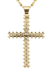 10K Yellow Gold Cross Necklace | Small 10 Grams - Large 28 Grams