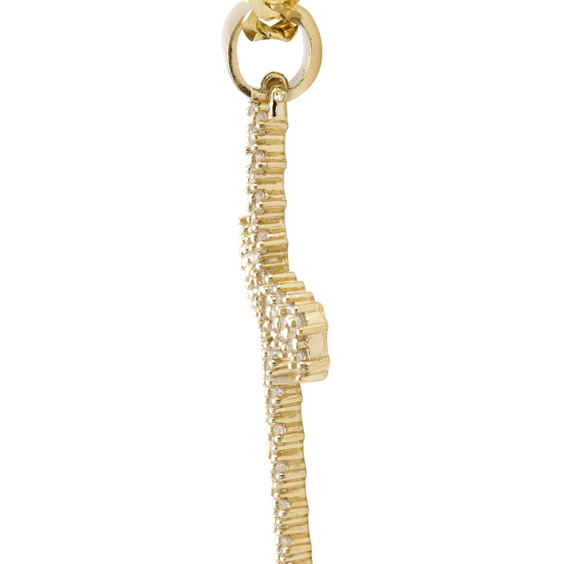 10K Yellow Gold Cross Necklace | Small 10 Grams - Large 28 Grams