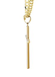 10K Yellow Gold Cross Necklace | Small 3 Grams - Large 7 Grams