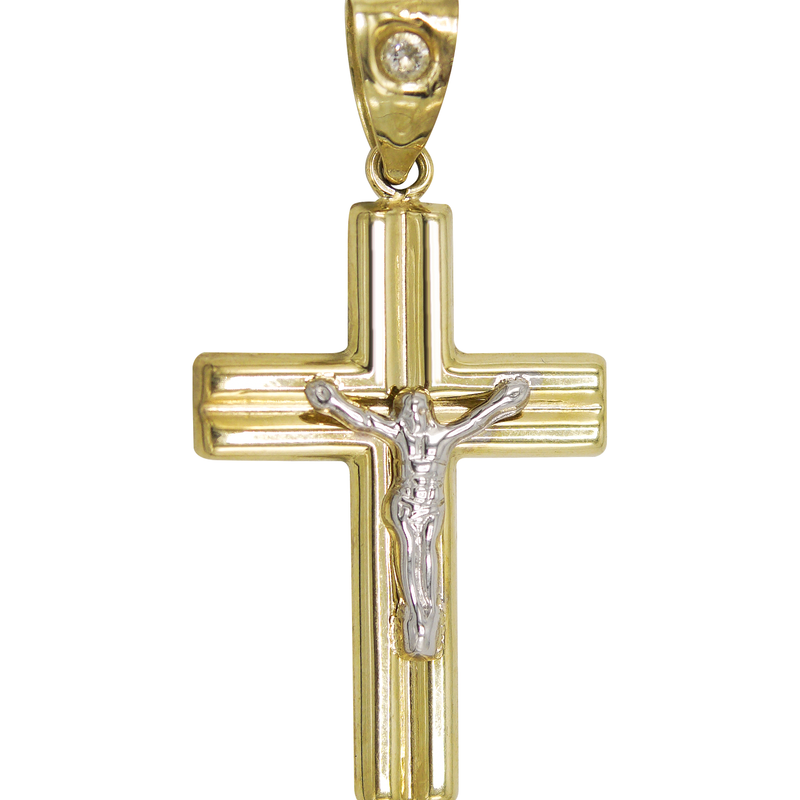 Gold 10K Gold Cross Pendant  |  Customizable Size