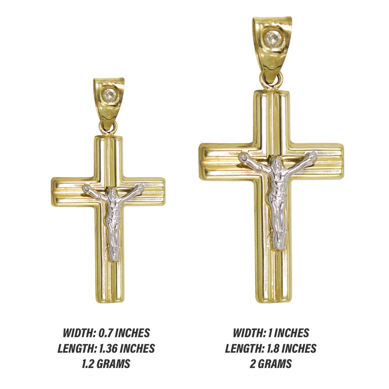 Gold 10K Gold Cross Pendant  |  Customizable Size