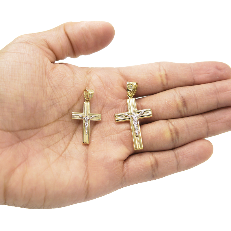 Gold 10K Gold Cross Pendant  |  Customizable Size
