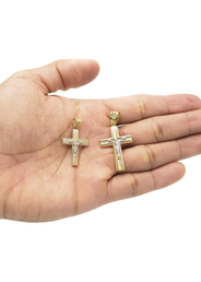 Gold 10K Gold Cross Pendant  |  Customizable Size