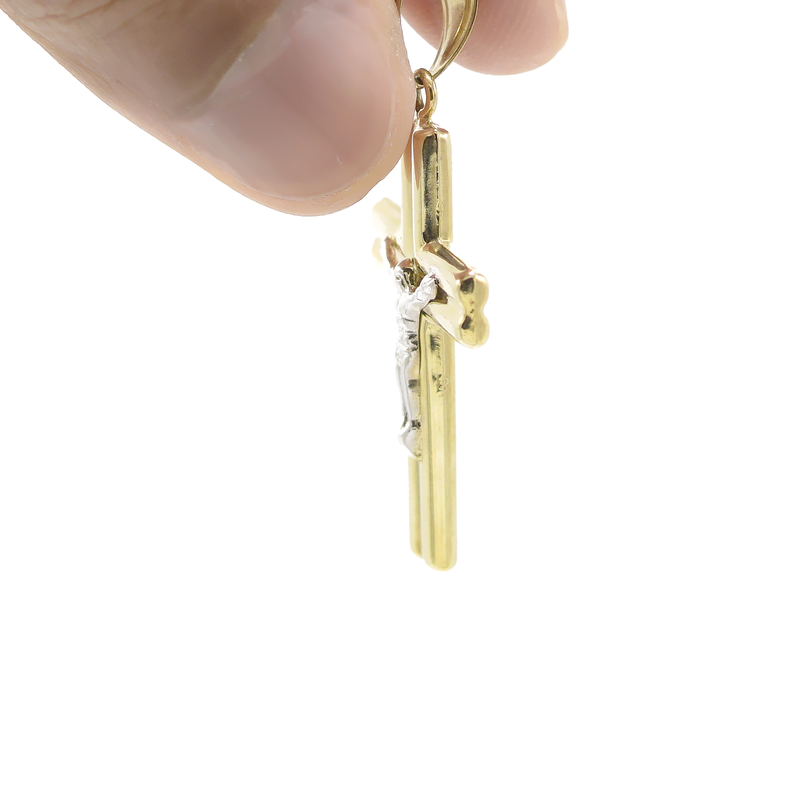 Gold 10K Gold Cross Pendant  |  Customizable Size