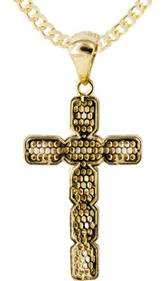 10K Yellow Gold Cross  3 Necklace | Appx. 14.7 Grams