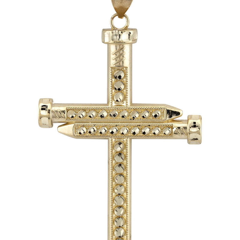 10K Yellow Gold Cross Necklace | Small 6 Grams - Large 10 Grams