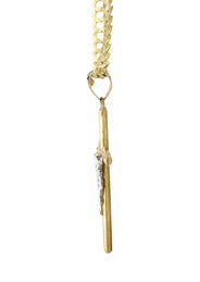 10K Yellow Gold Cross Necklace | Small 4 Grams - Large 8 Grams