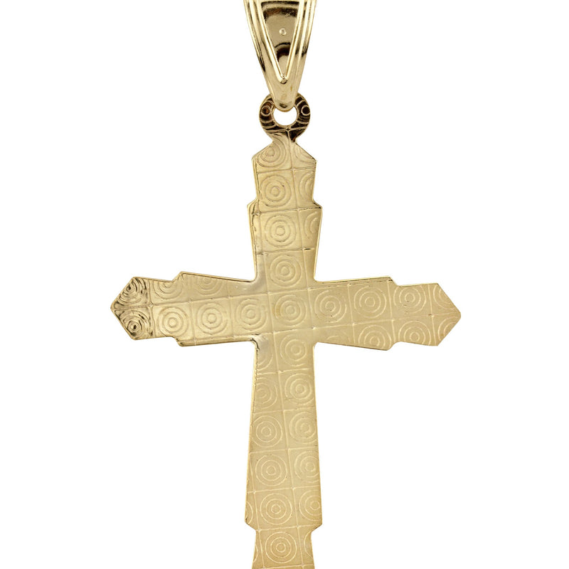 10K Yellow Gold Cross Necklace | Small 5 Grams - Large 11 Grams
