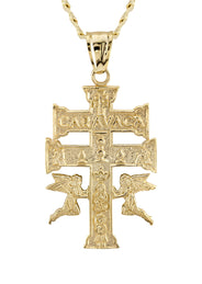 10K Yellow Gold Cross Necklace | Small 6 Grams - Large 17 Grams