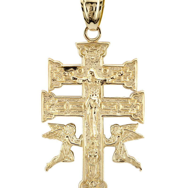 10K Yellow Gold Cross Necklace | Small 6 Grams - Large 17 Grams