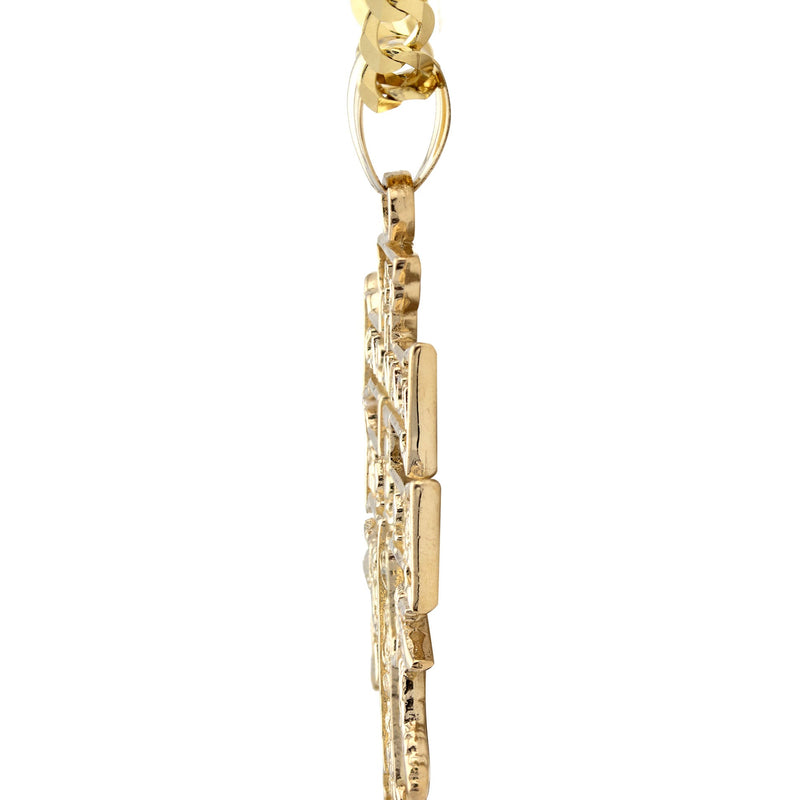 10K Yellow Gold Cross Necklace | Small 6 Grams - Large 17 Grams