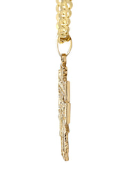 10K Yellow Gold Cross Necklace | Small 6 Grams - Large 17 Grams