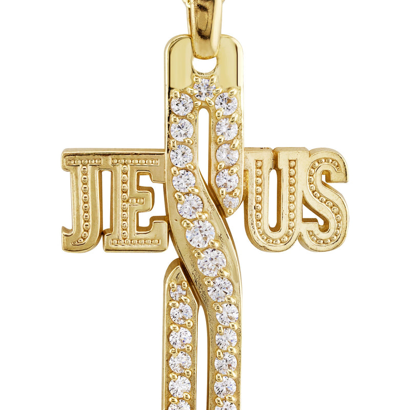 10K Yellow Gold Cross Necklace | Small 9 Grams - Large 16 Grams