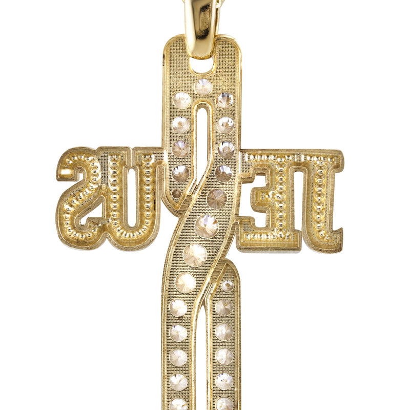 10K Yellow Gold Cross Necklace | Small 9 Grams - Large 16 Grams