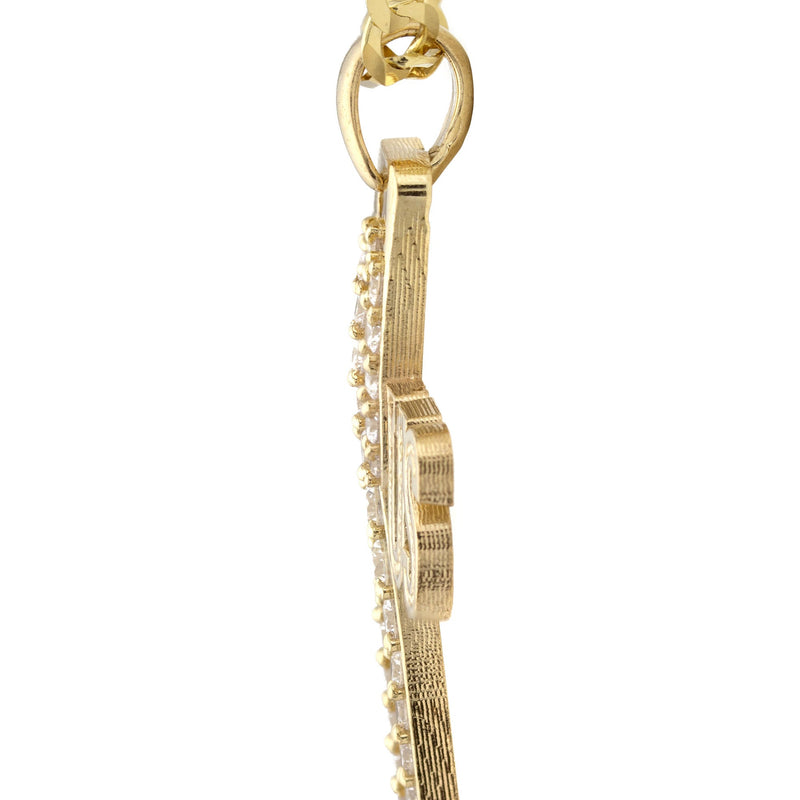 10K Yellow Gold Cross Necklace | Small 9 Grams - Large 16 Grams