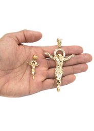 10K Gold Crucifix Pendant  |  Customizable Pendant