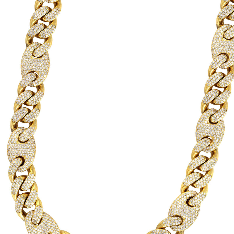 Diamond Gucci Puff Cuban Chain ( 18 MM )