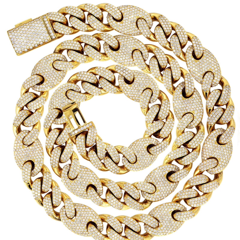 Diamond Gucci Puff Cuban Chain ( 18 MM )