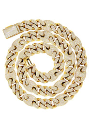 Diamond Gucci Puff Cuban Chain ( 18 MM )