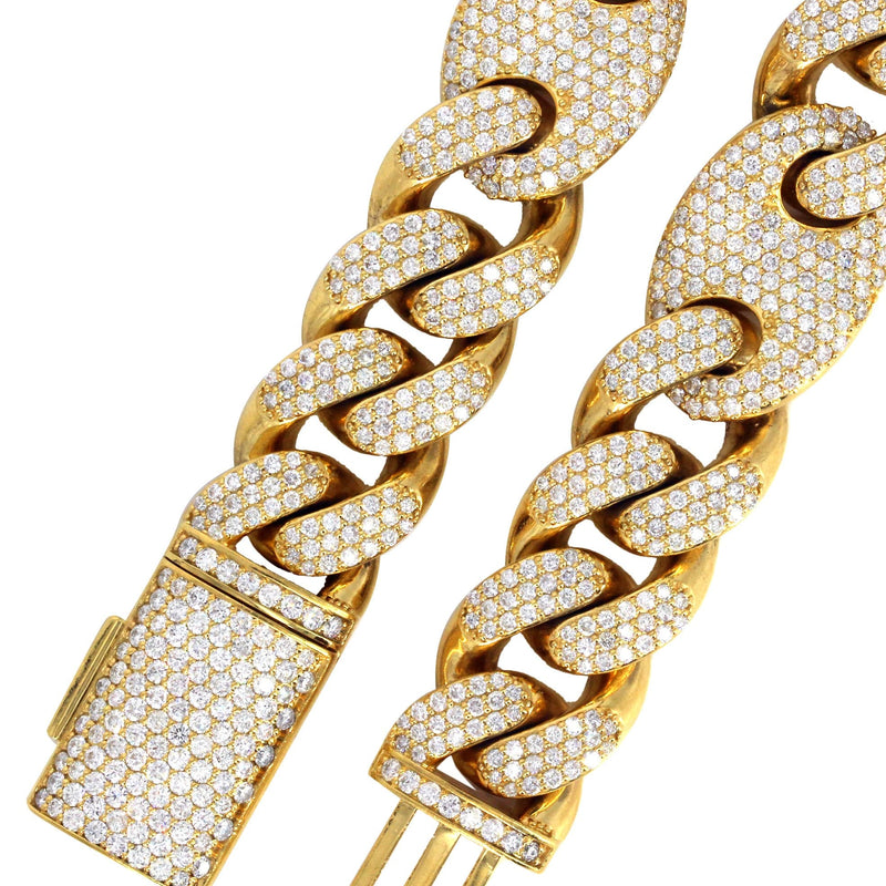 Diamond Gucci Puff Cuban Chain ( 18 MM )
