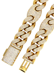 Diamond Gucci Puff Cuban Chain ( 18 MM )