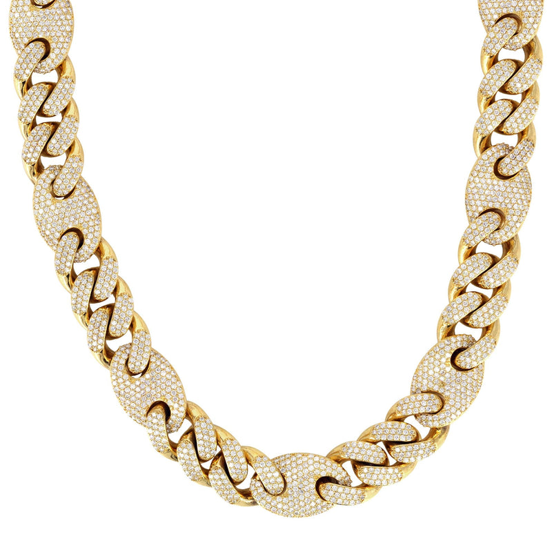 Diamond Gucci Puff Cuban Chain ( 18 MM )