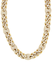 Diamond Gucci Puff Cuban Chain ( 18 MM )