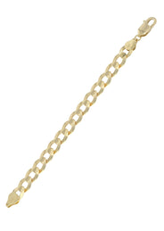 14K Gold Bracelet Solid Cuban Curb Link