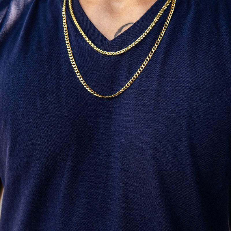 Gold Plated Cuban Chain & Franco Chain 4 MM
