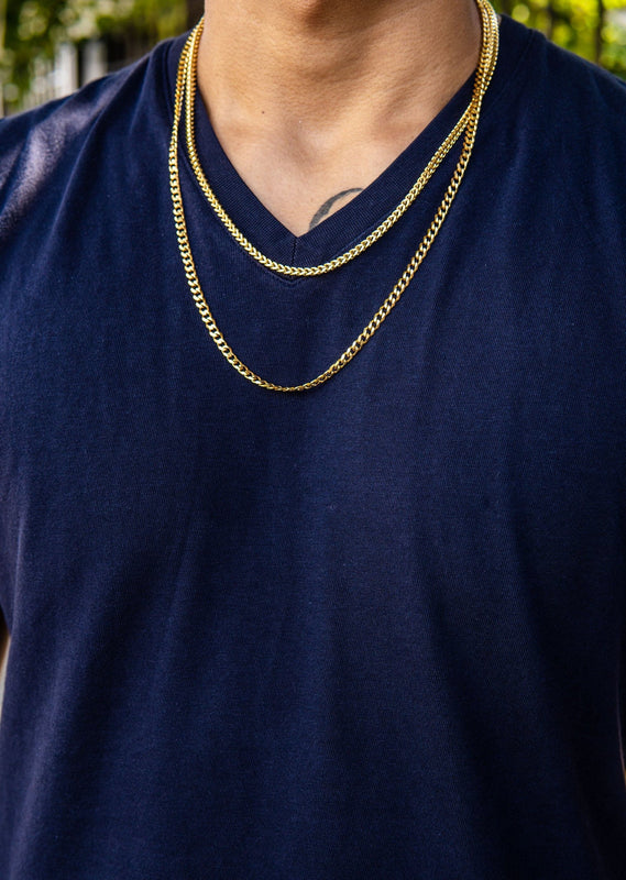 Gold Plated Cuban Chain & Franco Chain 4 MM