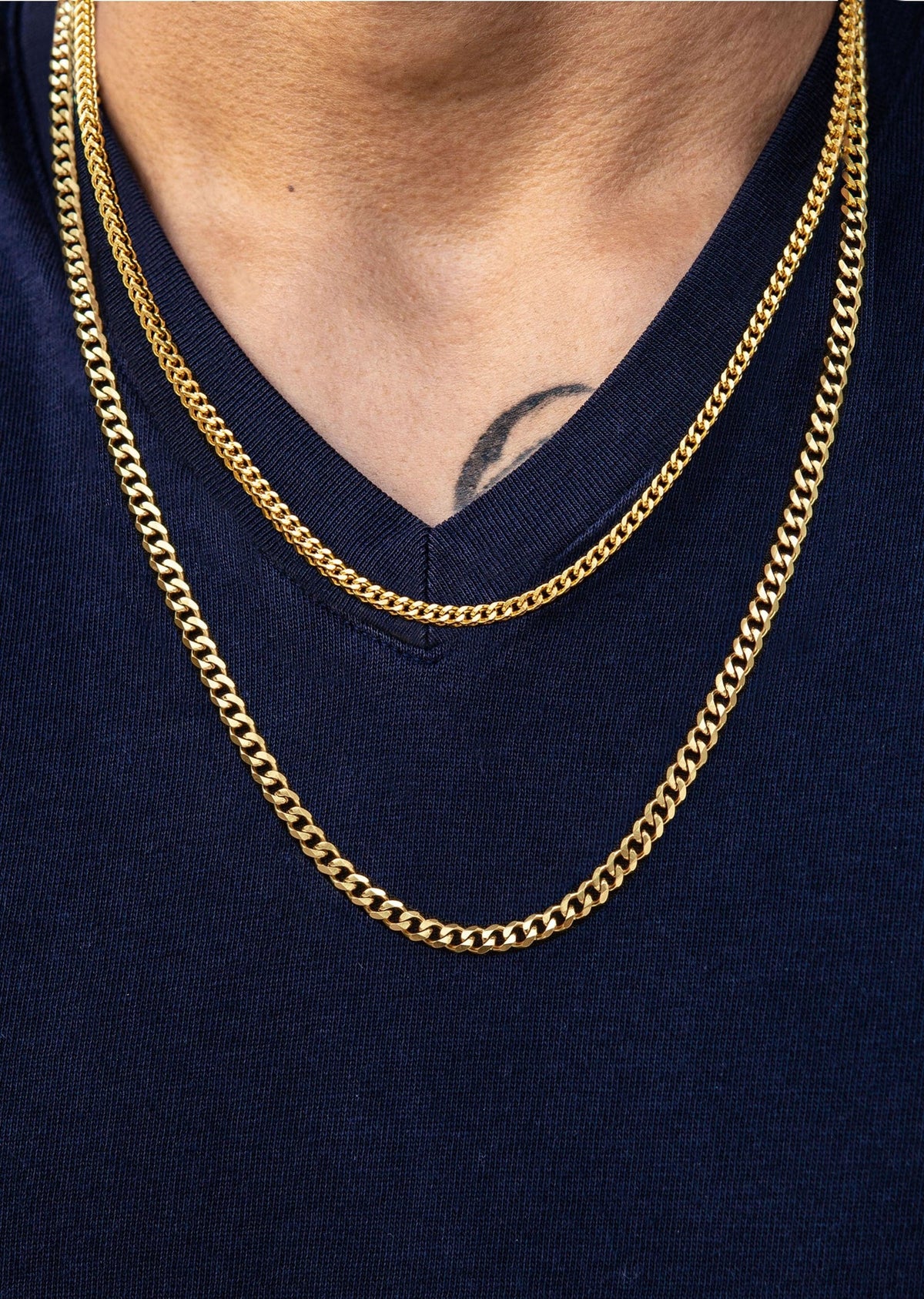 Gold Plated Cuban Chain & Franco Chain 4 MM