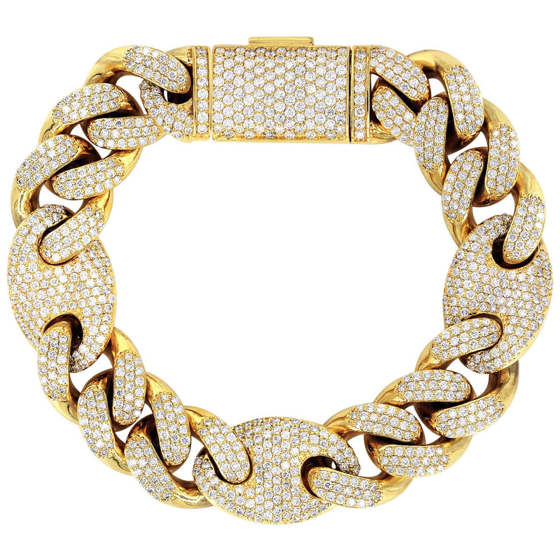 Diamond Puff Gucci Miami Cuban Link Bracelet ( 18 MM )