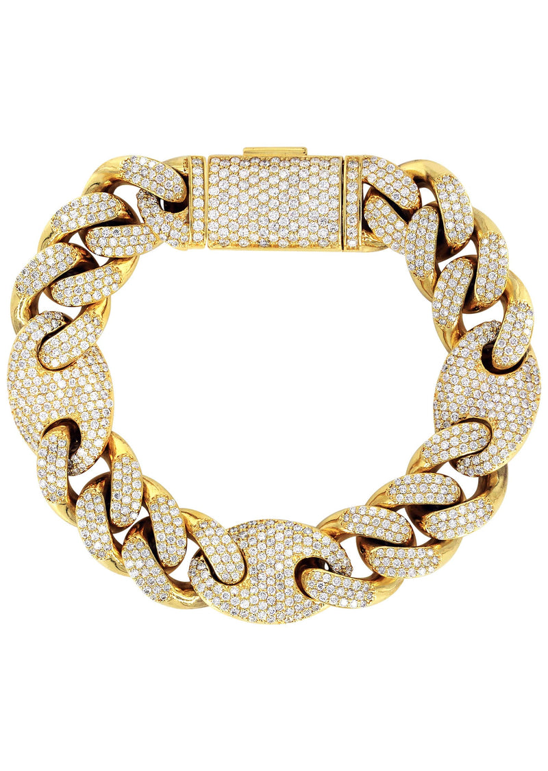 Diamond Puff Gucci Miami Cuban Link Bracelet ( 18 MM )