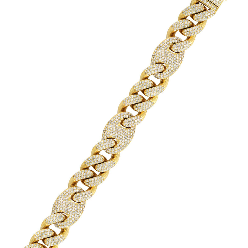Diamond Puff Gucci Miami Cuban Link Bracelet ( 18 MM )