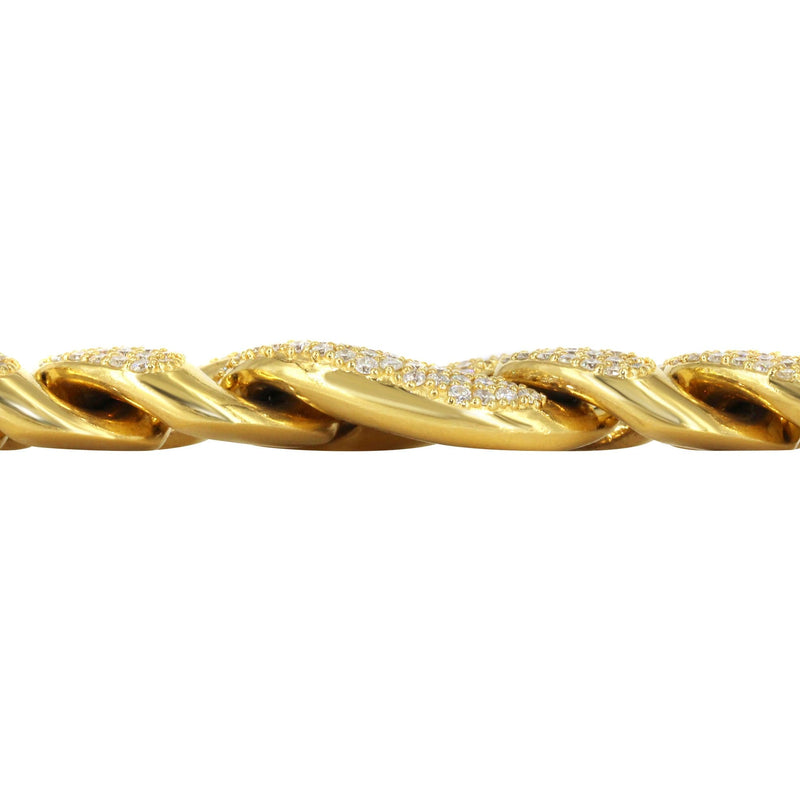 Diamond Puff Gucci Miami Cuban Link Bracelet ( 18 MM )