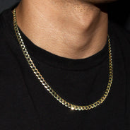 10K Gold Curb Necklace / 6 MM