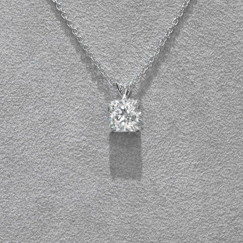 Women Jewelry - Diamond Necklace For Women | Lab Grown Cushion Diamond Solitaire Pendant