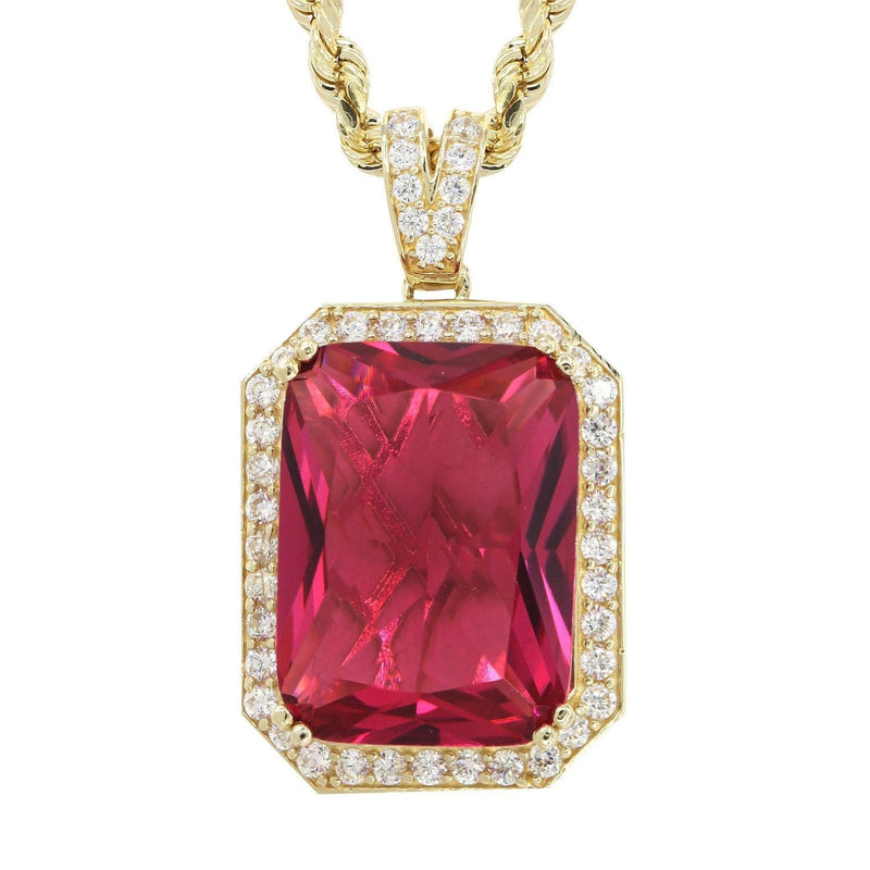 10K Yellow Gold Ruby Necklace | Appx. 22 Grams