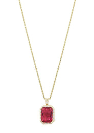 10K Yellow Gold Ruby Necklace | Appx. 22 Grams