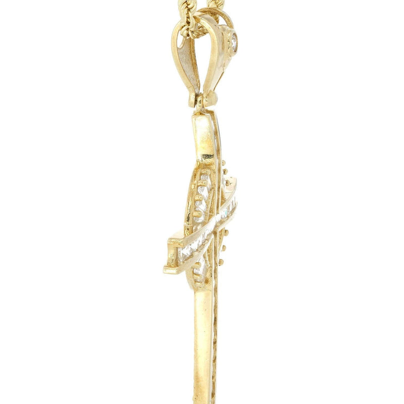 10K Yellow Gold Cross Necklace | Appx. 18.3 Grams