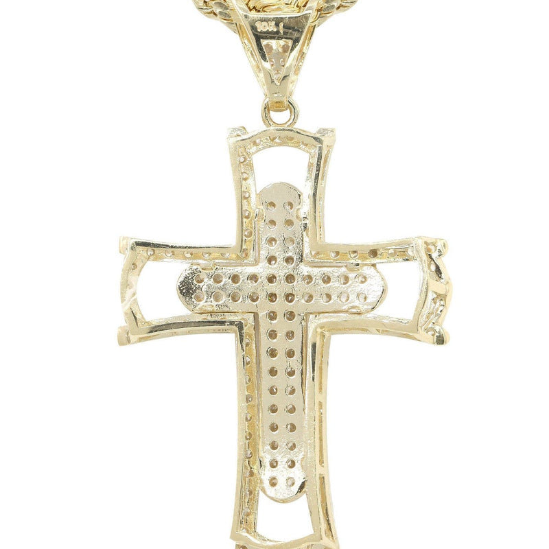 10K Yellow Gold Cross Necklace | Appx. 12.4 Grams