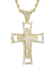 10K Yellow Gold Cross Necklace | Appx. 12.4 Grams