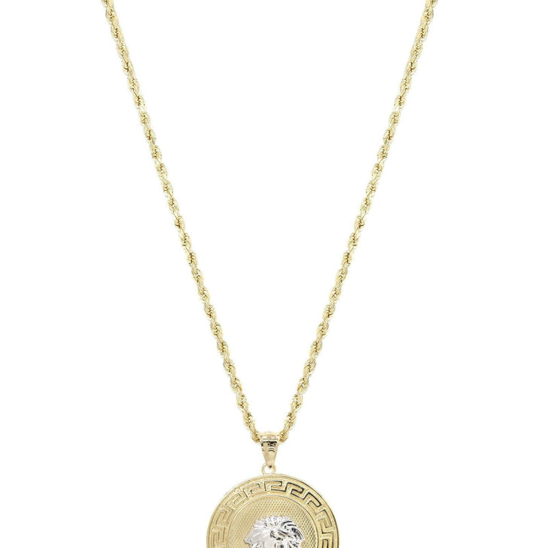 10K Yellow Gold Medusa Style Necklace | Appx. 14 Grams