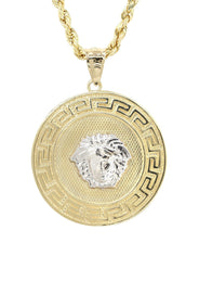 10K Yellow Gold Medusa Style Necklace | Appx. 18.4 Grams
